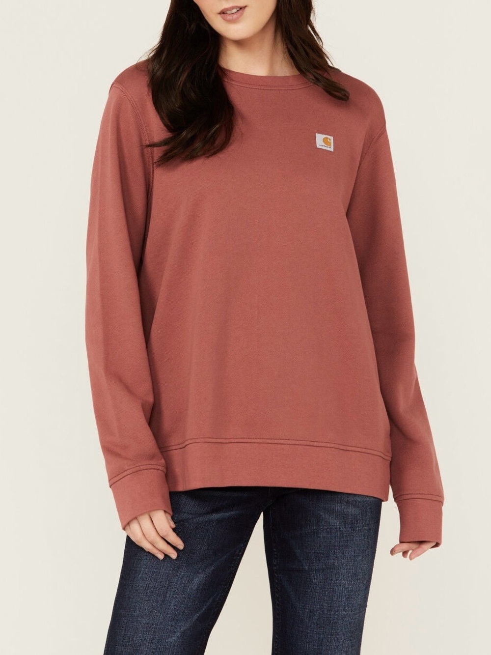 🏜️CARHARTT Women’s Relaxed Fit Midweight French Terry Crewneck Sweatshirt - M
